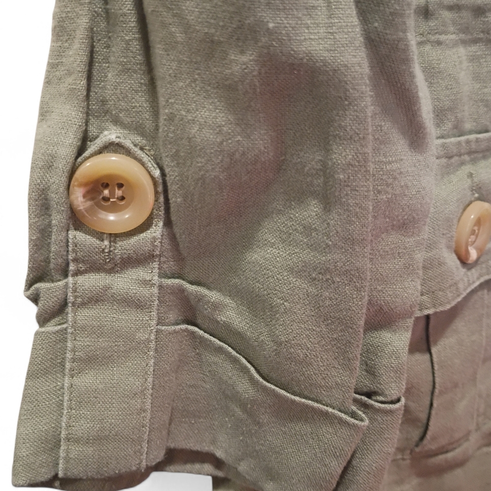 ECU JM Collection Women 6P 100% Linen Cozy Lightweight Summer Jacket‎ 3/4 Sleeve - Picture 4 of 8